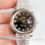 NEW Upgraded Rolex Datejust II Swiss 3235 V3 Replica Watch Black Dial w/ Diamond